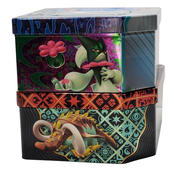 Pokemon Scarlet & Violet Paldean Fates Charzard Quaquaval Ex Collector EMPTY TIN - Picture 5 of 12